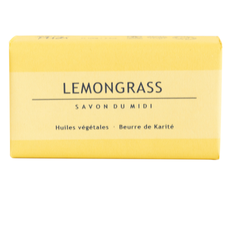 Papierverpackte Lemongrassseife von Savon du Midi.